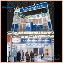 exhibition trade show display design, portable aluminum slatwall exhibition booth stands custom